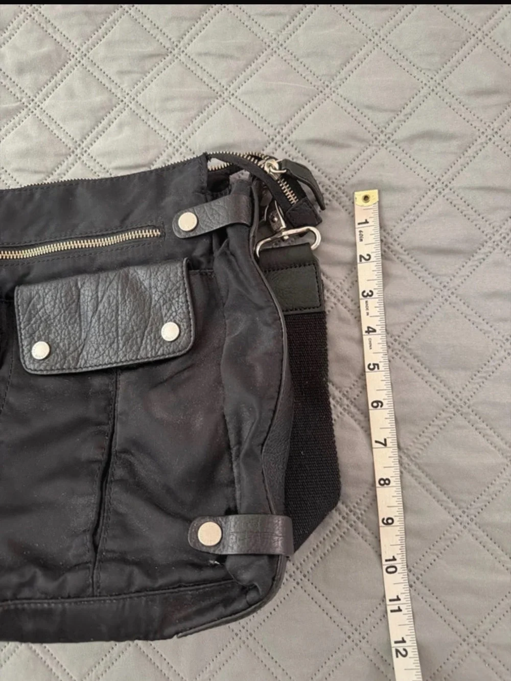 Francesco Biasia Black Men's Messenger Crossbody Bag